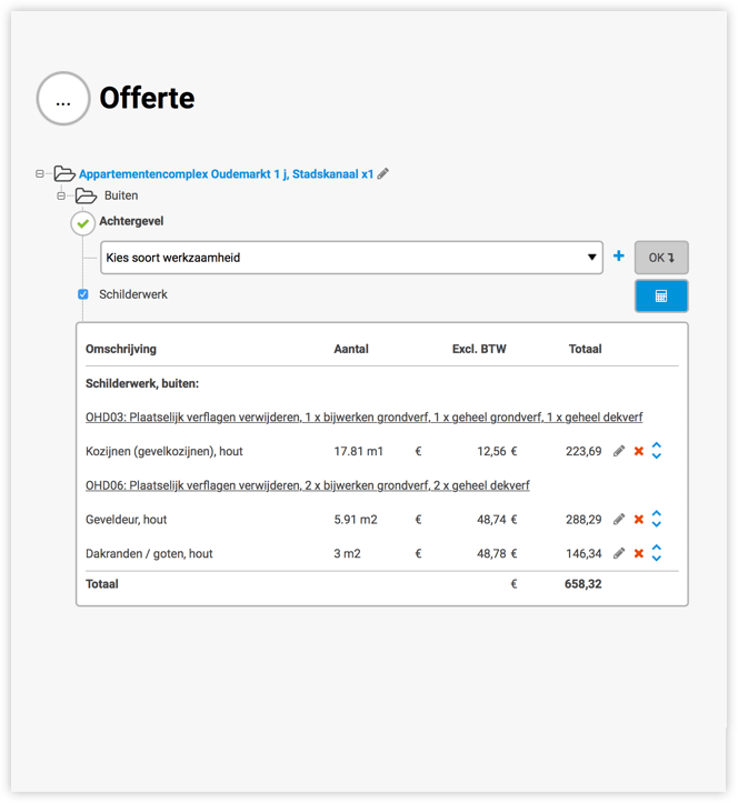 Offerte maken in software