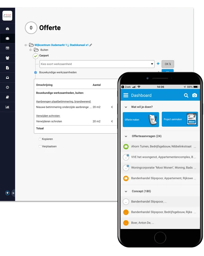 Offerte maken in software