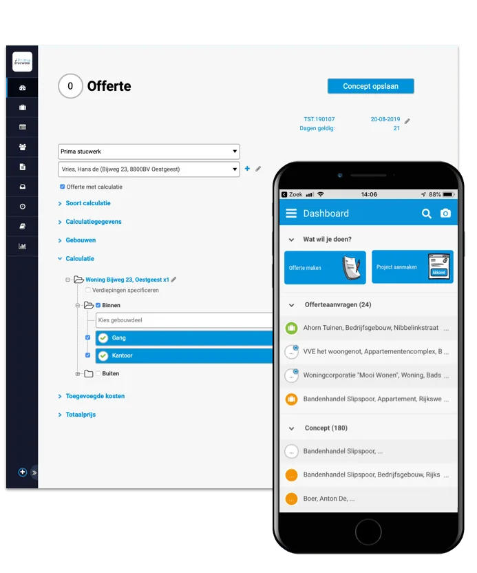 Offerte maken in software
