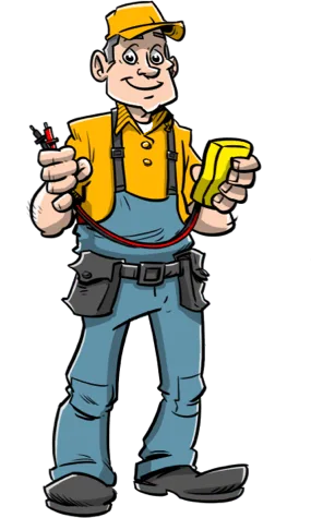Service monteur lachend 