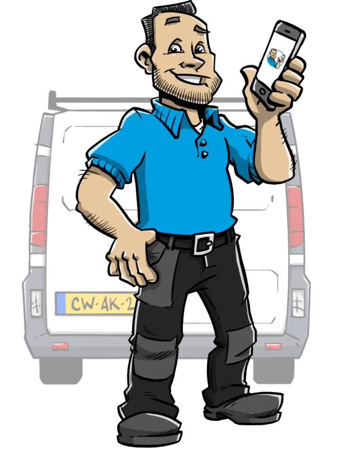 Vakman voor zijn bus
