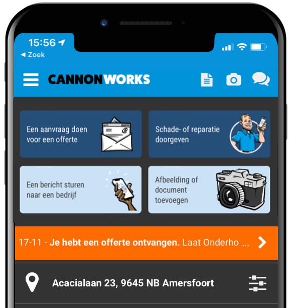 Klantenapp actiecentrum