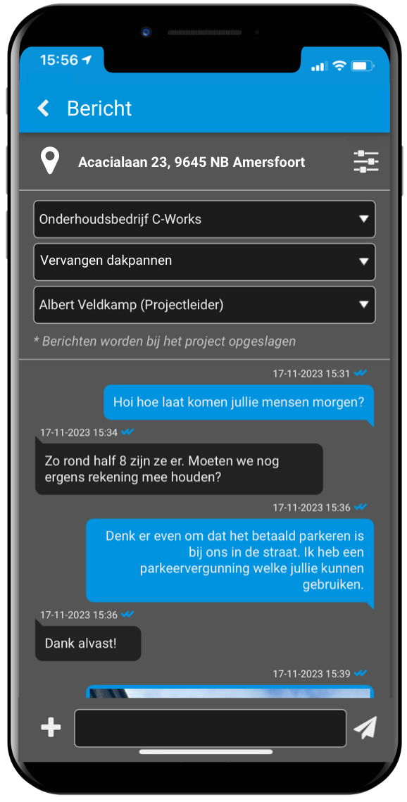 Klantenapp Bericht